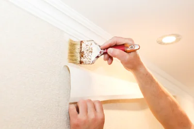 Pose de papier peint à Lanvénégen — revêtements muraux et toiles de verre